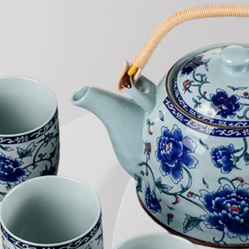 YU Online - Tradisonal Set Teh Seramik / Traditional Teapot Set 7pcs tea set / ceramic teapot set / porcelain tea set thumbnail 4