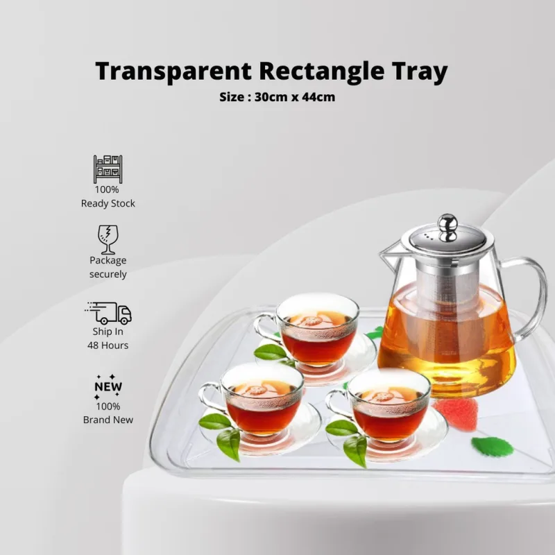 YU Ready Stock Plastic Tray Serving Fruit / Dessert Food Tray / Dulang Hidangan / 茶盘 / 菜盆 thumbnail 2