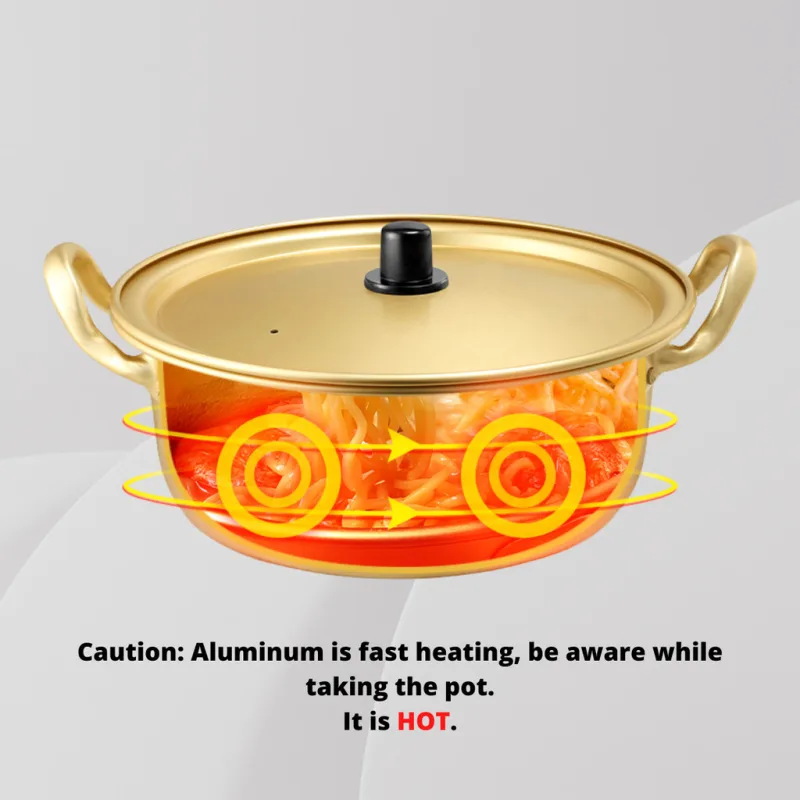 YU Online - Periuk Ramen Korea Aluminium / Korean Ramen Pot / Aluminum Cooking Pot / Korean Pot / Periuk Telinga thumbnail 3