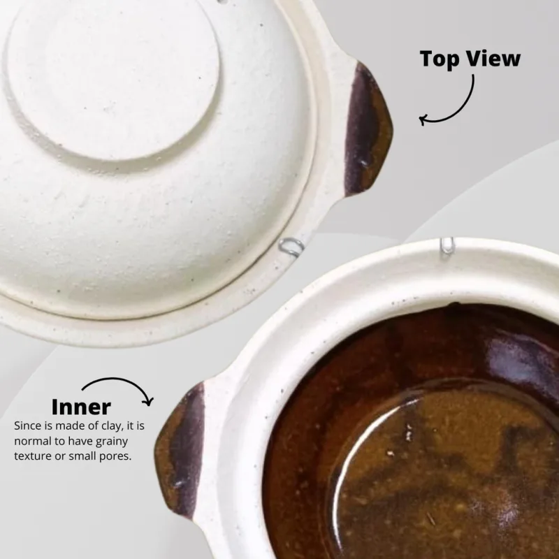 YU Online - Periuk Tanah Liat Tahan panas / Clay pot / High Quality Ultra Heat Resistant / Clay Cookware Cooking / 砂煲 thumbnail 3