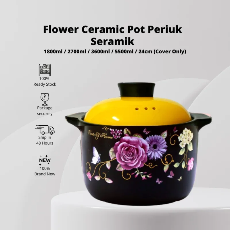 🔥 OFFER 🔥YU - Periuk Seramik / Ceramic Pot with gift box / Ceramic Cookware / Soup Pot / Stew Pan / Casserole / Clay Pot thumbnail 2