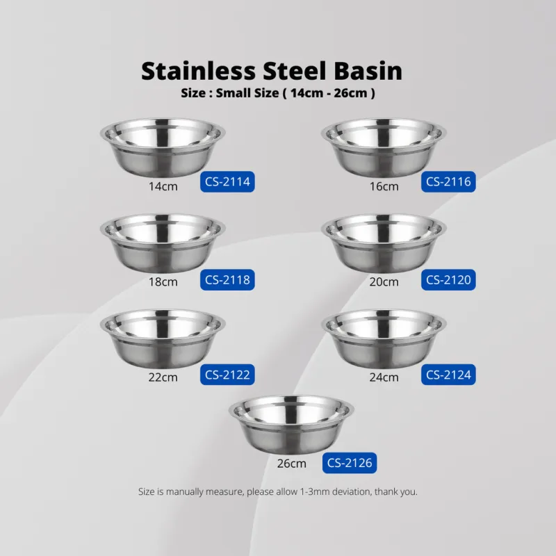 YU Online - Mangkuk Keluli Tahan Karat / Food Grade Stainless Steel Bowl / basin / kitchen bowl thumbnail 5
