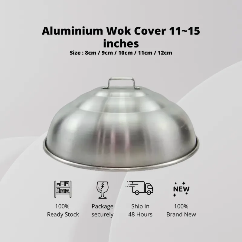 YU Ready Stock Aluminium Wok Cover / Kuali Cover / Penutup Kuali / Cooking Cover / Steamer Cover / tutup kuali thumbnail 2