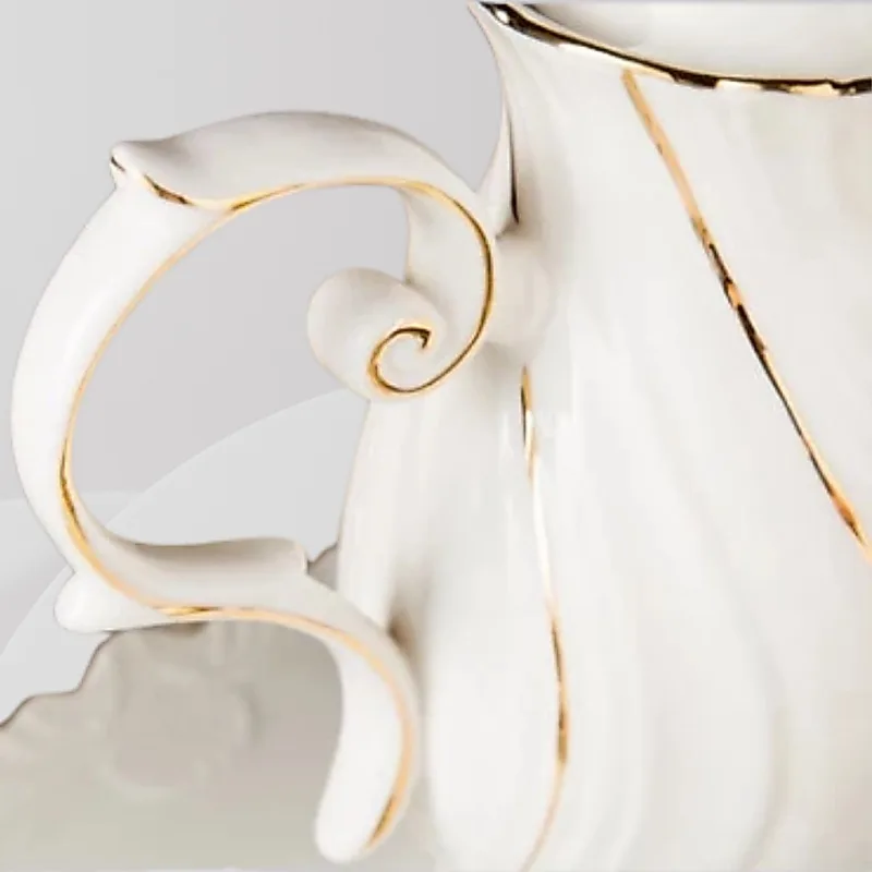 YU Premium - Set Teh Gaya Eropah Seramik / European Luxury Ceramics Rose & White Tea Set / wedding gift thumbnail 4