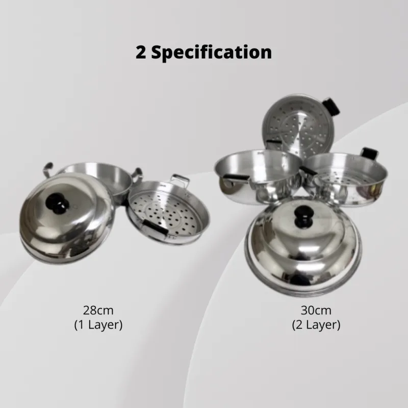 YU Online - Thailand Cap Payung Periuk Kukusan Aluminium / Aluminum Steamer/Steamer Pot/pengukus/nasi kukus thumbnail 3