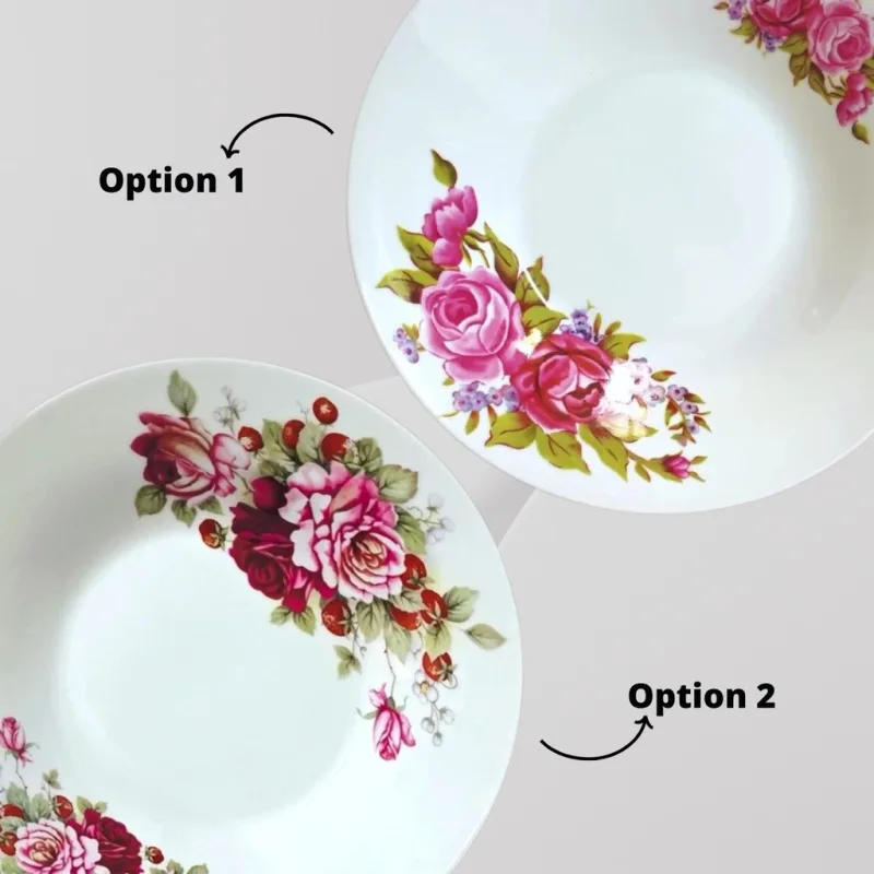 YU Online - 36pcs Set Enamel Pinggan Mangkuk BungaLama / Dinnerware Porcelain Plate Set Dining Plate thumbnail 3