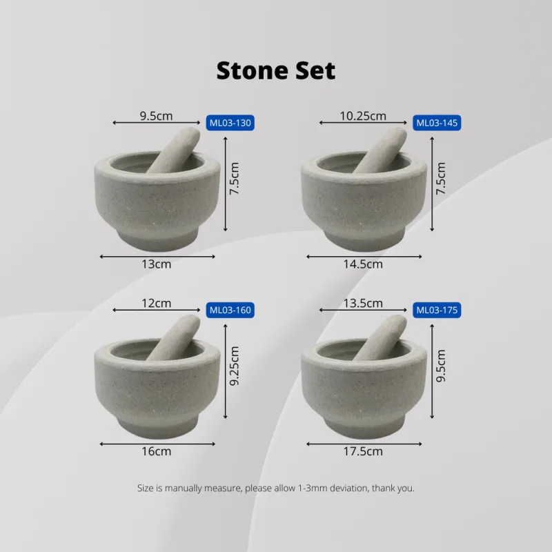 YU Online - Lesung Batu / Lesung Seramik / Granite Stone Mortal And Pestle Set / Ceramic Mortal and Pestle Set thumbnail 4