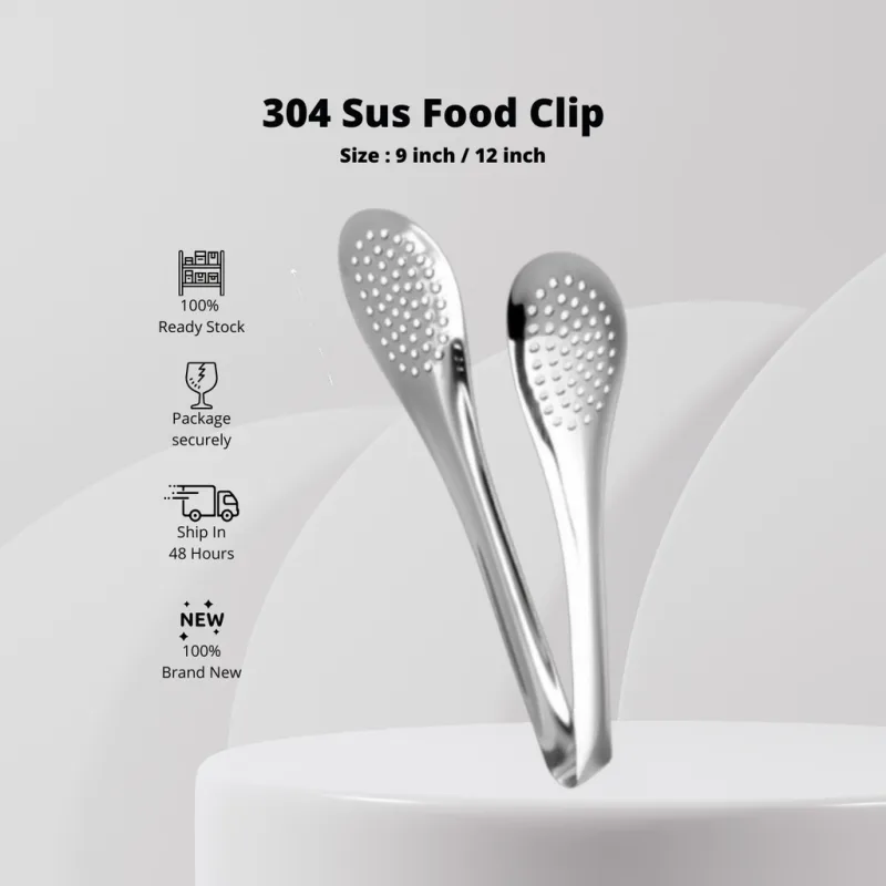 YU Online - Penyepit Roti Tahan Karat / Food Clip Tongs Bread Anti-scalding Clipper Buffet Barbecue thumbnail 2