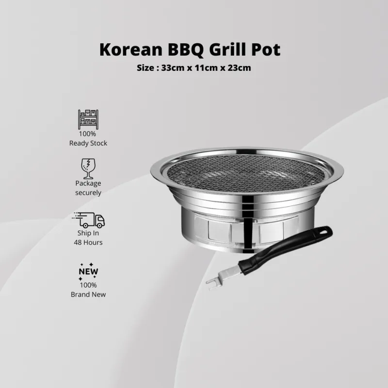 YU Online - Korea Pemanggang BBQ / Korean Style Portable Charcoal Grill Stove /bbq stove/ BBQ at Home Tabletop/BBQ Grill thumbnail 2