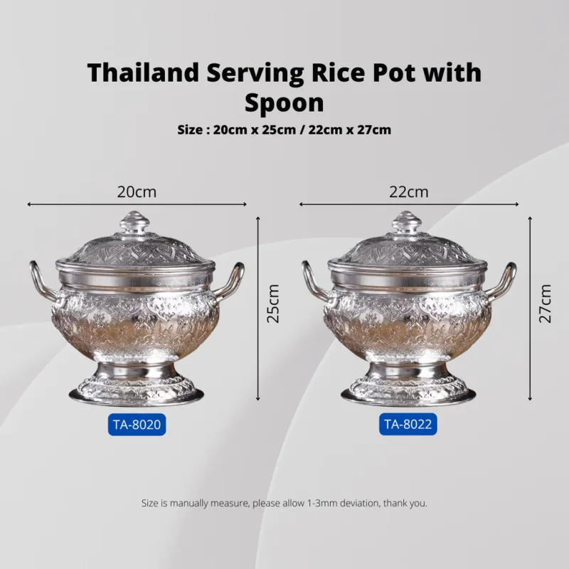YU Online - Thailand Aluminium Bekas Nasi / Aluminum Rice Pot & M.SPOON / Food Storage Container / Serving bowl thumbnail 5