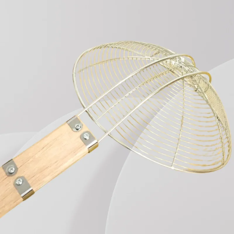 YU Online - Penapis Minyak Goreng Pisang / Stainless Steel Frying Oil Strainer Wood Handle / Sejat Minyak / Skimmer thumbnail 4