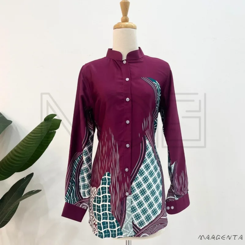 KEMEJA BATIK WANITA KELANA 2.0 IN 5 COLOUR BY MOFF COLLECTION thumbnail 2