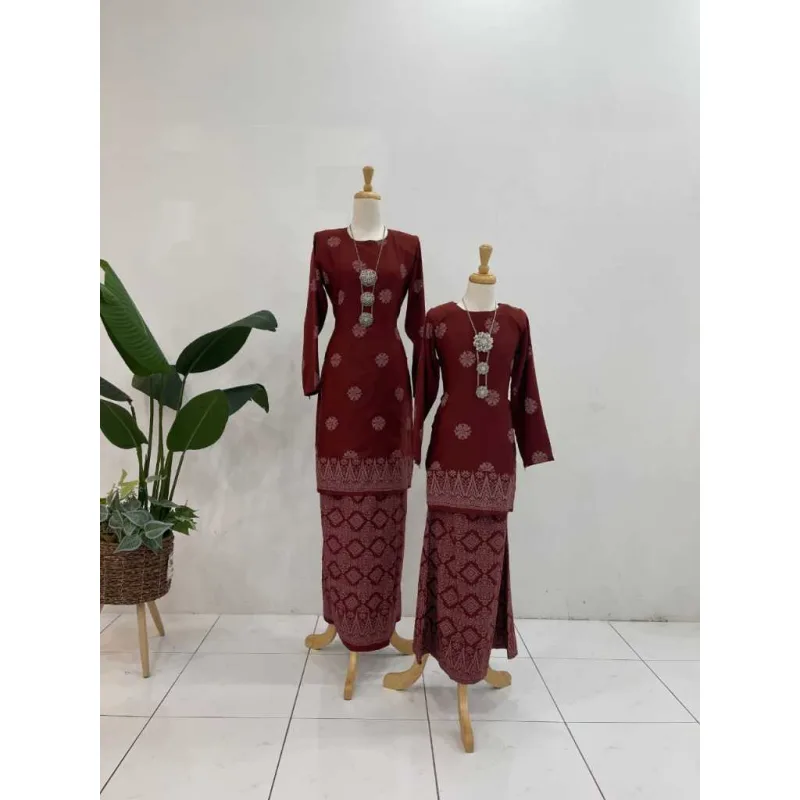 New Collection Raya Set Family Kurung Moden Songket In RICH BROWN I Kurung Moden I Raya 2026 thumbnail 3