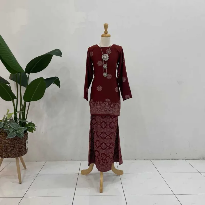 New Collection Raya Set Family Kurung Moden Songket In RICH BROWN I Kurung Moden I Raya 2026 thumbnail 2