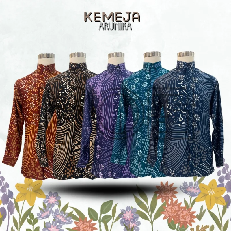 Kemeja Batik Arunika IN 5 Colour I Baju Batik I Batik Malaysia by MOff2U
