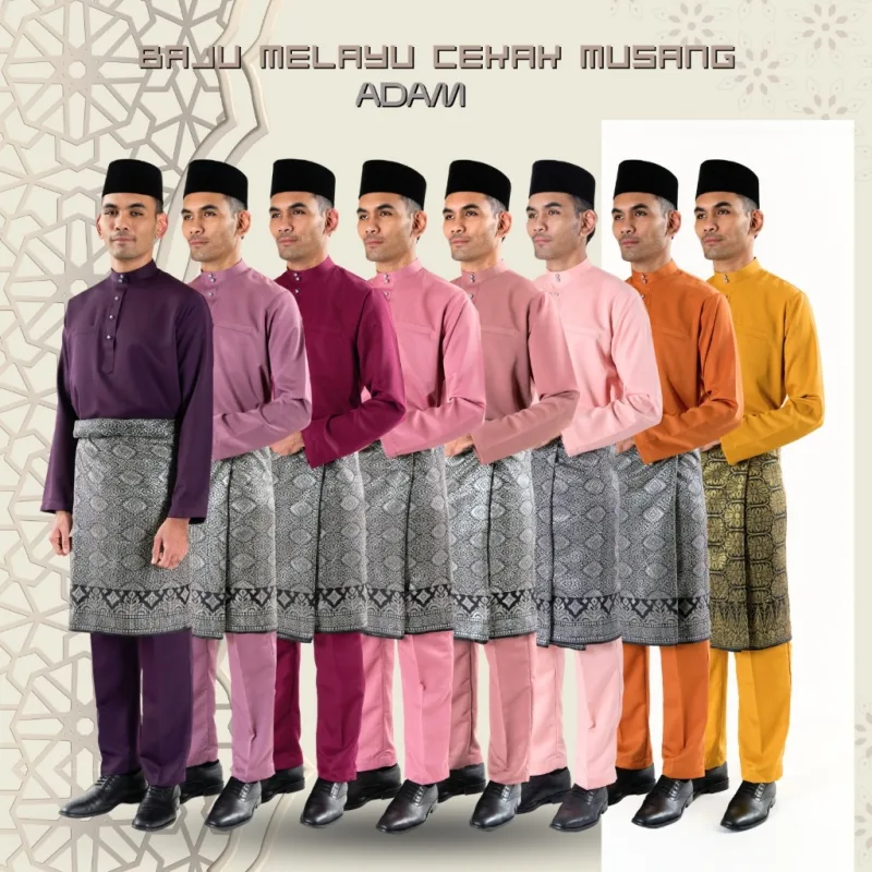 BAJU MELAYU CEKAK MUSANG ADAM NO LOGO IN 8 COLOUR BY MOFF2U