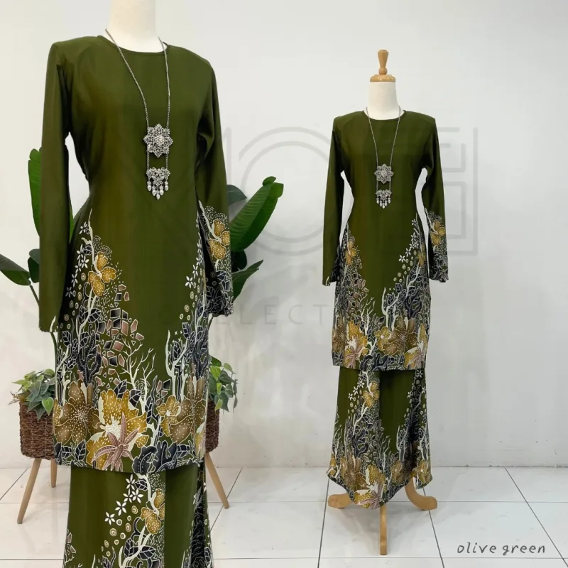 Kurung Batik Seri Dahlia IN 7 Colour BY MOFF2U I Batik Malaysia I Kurung Moden I New Design thumbnail 2