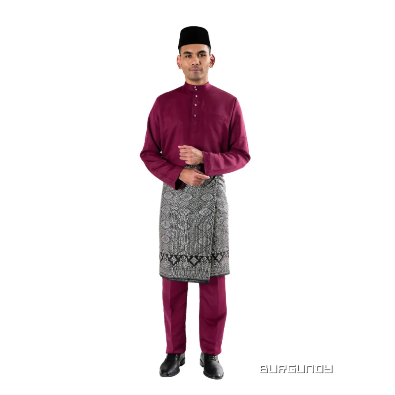 Set Family Kurung Moden MOLIKA IN Burgundy by Moff Collection thumbnail 4