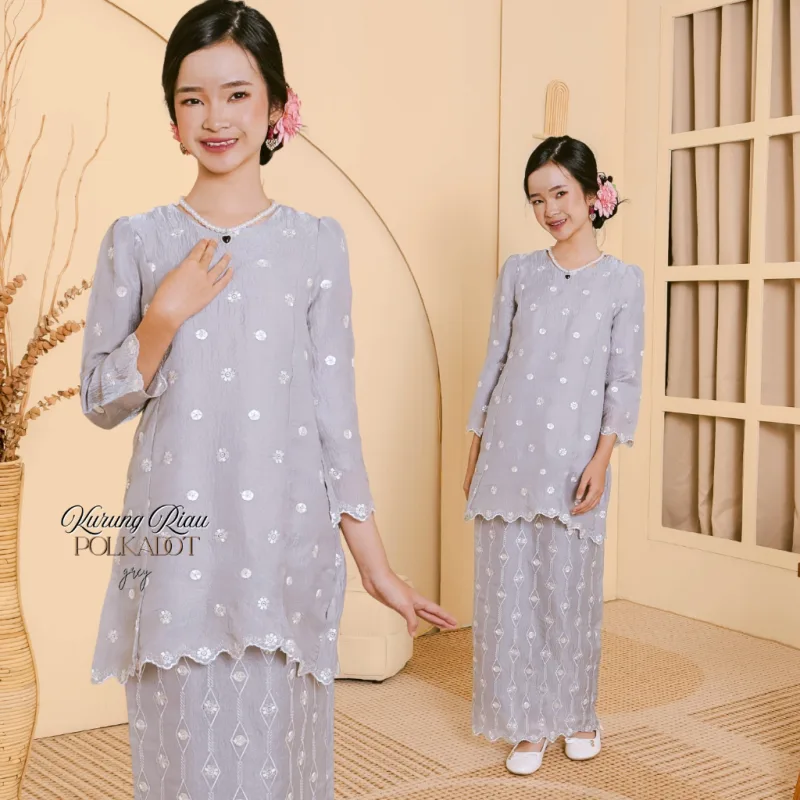 NEW COLLECTION RAYA I SET FAMILY RIAU POLKADOT IN SILVER BY MOFF thumbnail 3