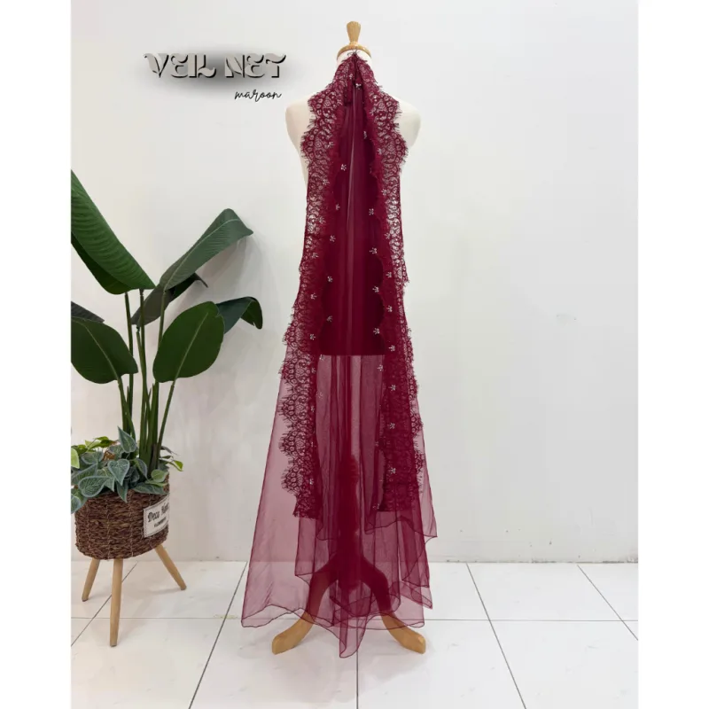 New Veil In 6 Colour by MOff2U I Veil Nikah I Veil sanding I Veil tunang thumbnail 3