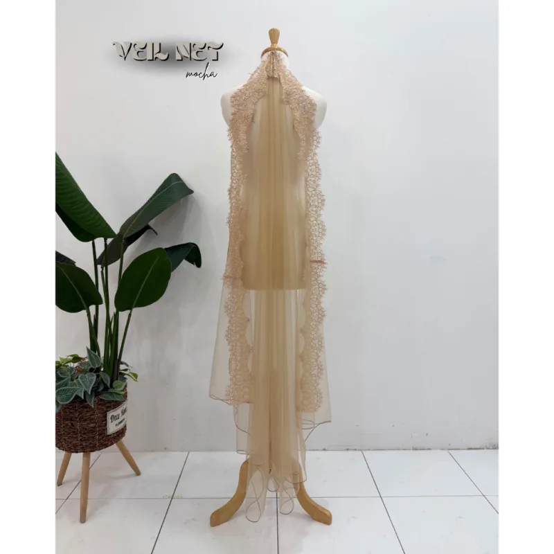 New Veil In 6 Colour by MOff2U I Veil Nikah I Veil sanding I Veil tunang thumbnail 2