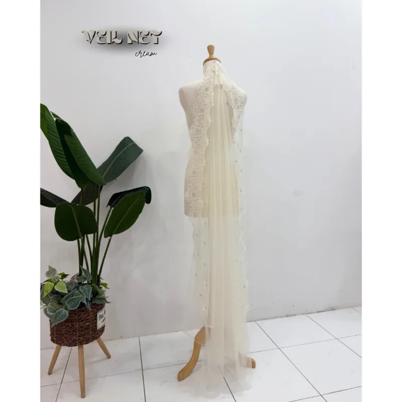 New Veil In 6 Colour by MOff2U I Veil Nikah I Veil sanding I Veil tunang thumbnail 4