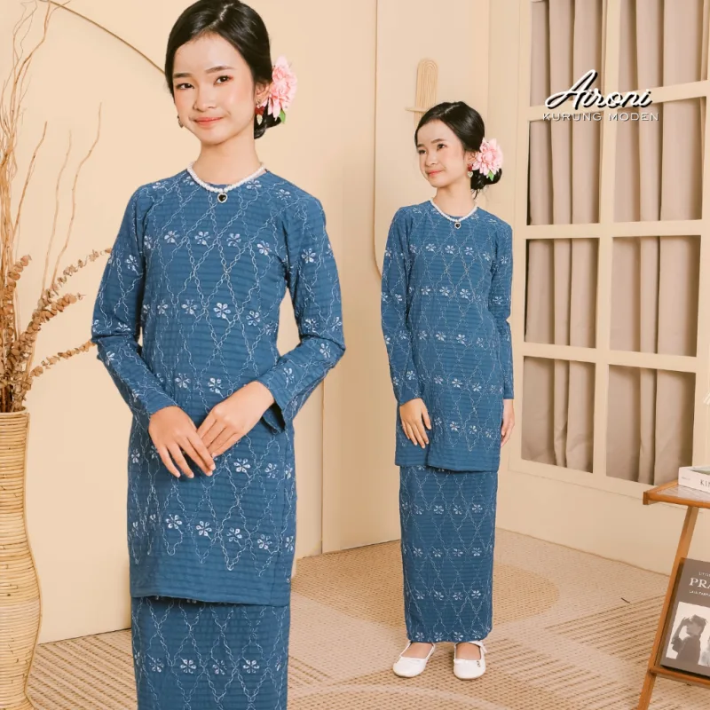 NEW ARRIVAL I KURUNG MODEN AIRONI BUDAK I CORAK SULAM IN 6 COLOUR thumbnail 2
