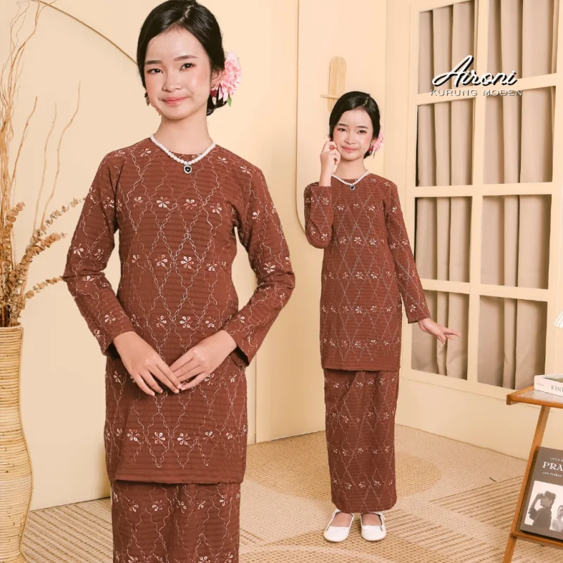 NEW ARRIVAL I KURUNG MODEN AIRONI BUDAK I CORAK SULAM IN 6 COLOUR thumbnail 3