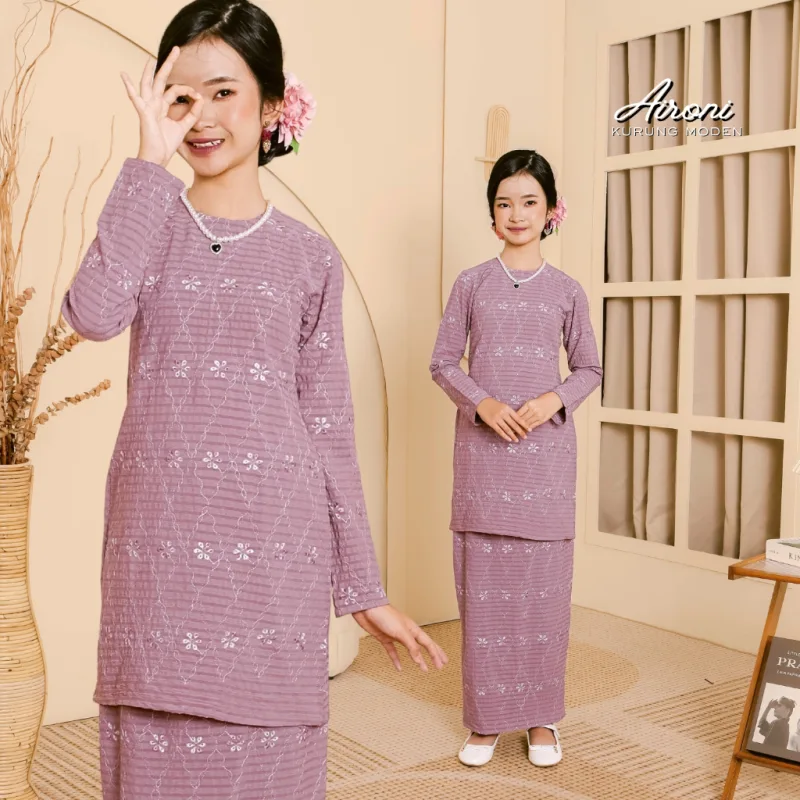 NEW ARRIVAL I KURUNG MODEN AIRONI BUDAK I CORAK SULAM IN 6 COLOUR thumbnail 5