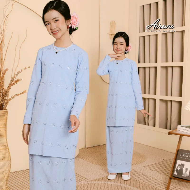 NEW ARRIVAL I KURUNG MODEN AIRONI BUDAK I CORAK SULAM IN 6 COLOUR thumbnail 4