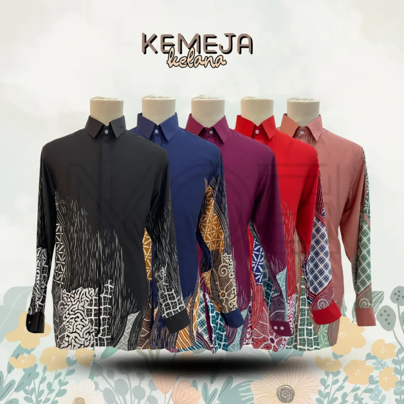 KEMEJA BATIK LELAKI KELANA IN 5 COLOUR BY MOFF COLLECTION