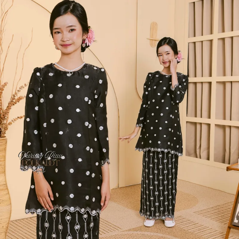 NEW COLLECTION RAYA I SET FAMILY RIAU POLKADOT IN BLACK thumbnail 3
