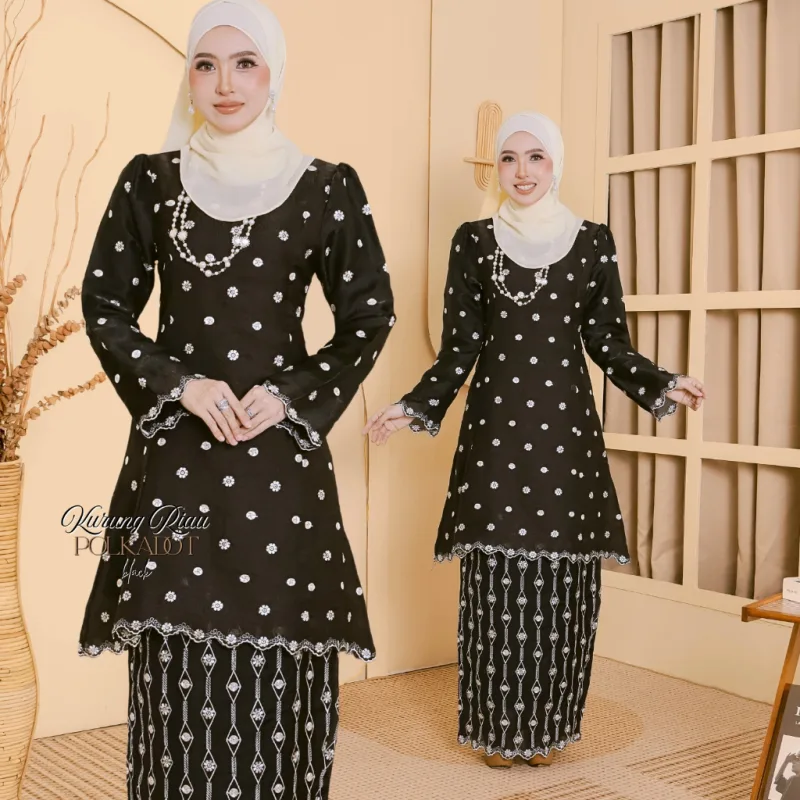 NEW COLLECTION RAYA I SET FAMILY RIAU POLKADOT IN BLACK thumbnail 2