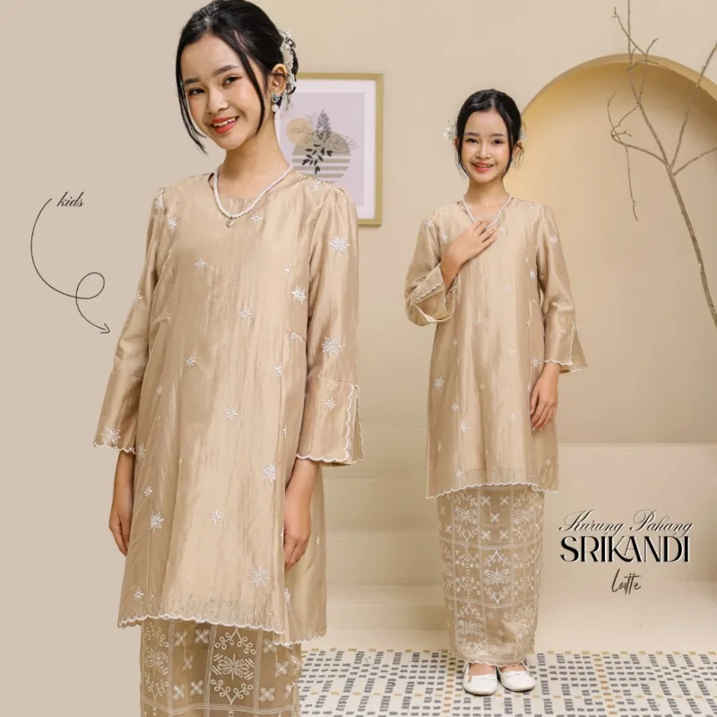 Set Family Kurung Moden Riau SriKandi IN Latte By Moff2U thumbnail 4