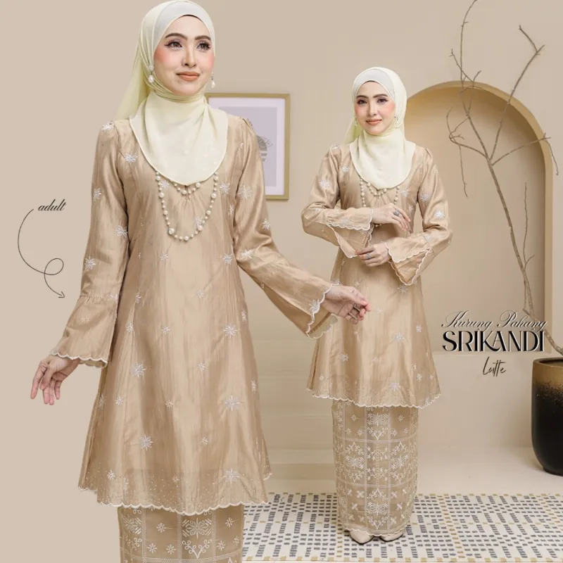 Set Family Kurung Moden Riau SriKandi IN Latte By Moff2U thumbnail 5