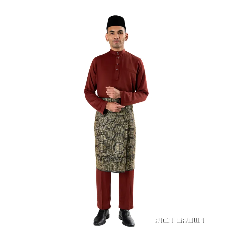 Set Family Kurung Moden MOLIKA IN Rich Brown by Moff Collection thumbnail 3