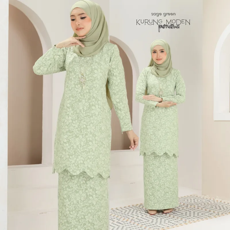 Kurung Moden Purnama Adults in 5 colour by Moff Collection thumbnail 3