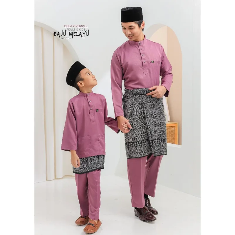 Set Family Songket Tabur In DUSTY PURPLE I Kurung Moden I Ayah Anak I Ibu I Moden I Set Family By Moff2u thumbnail 5