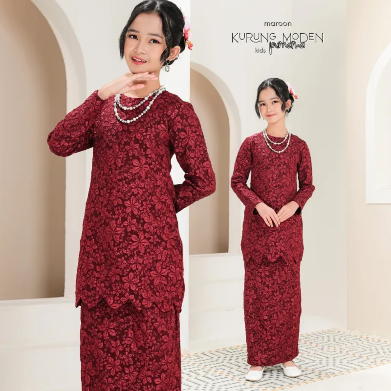 Kurung Moden Purnama Kids in 5 colour by Moff Collection thumbnail 2