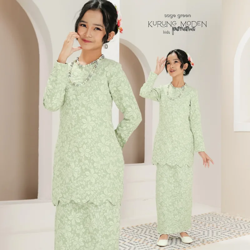 Kurung Moden Purnama Kids in 5 colour by Moff Collection thumbnail 3