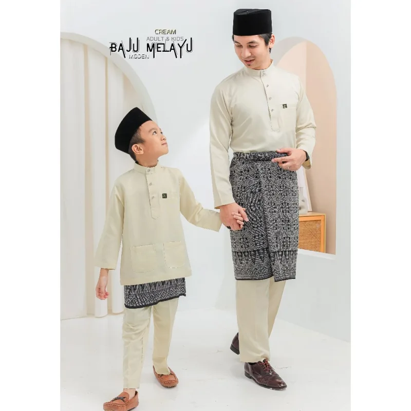 NEW COLLECTION RAYA I SET FAMILY RIAU POLKADOT IN CREAM BY MOFF I KURUNG MODEN I BAJU MELAYU IN 2026 thumbnail 5