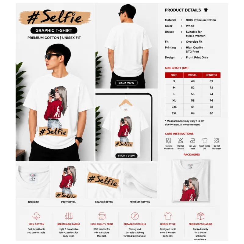 Selfie Girl Oversize T-Shirt