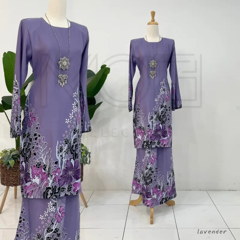 Kurung Batik Seri Dahlia IN 6 Colour BY MOFF2U I Batik Malaysia I Kurung Moden I New Design thumbnail 3