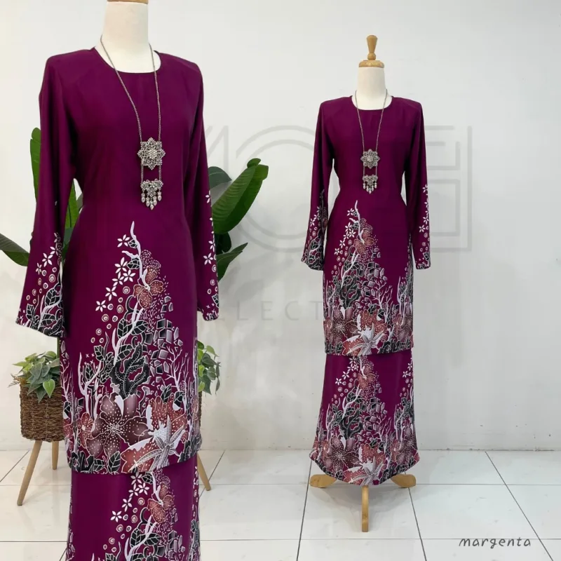 Kurung Batik Seri Dahlia IN 6 Colour BY MOFF2U I Batik Malaysia I Kurung Moden I New Design thumbnail 5