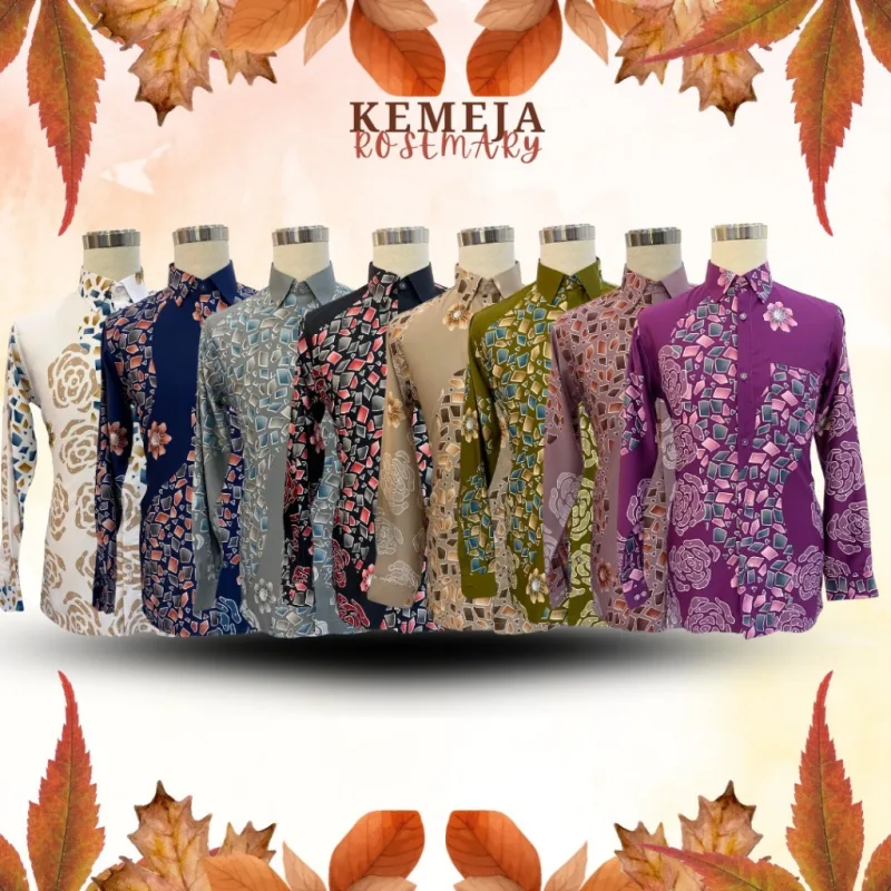 kemeja batik rosemary in 8 colour by moff2u