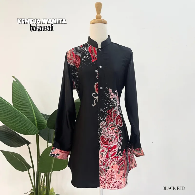 NEW COLLECTION | KEMEJA BATIK WANITA CORAK BAKAWALI | BATIK MALAYSIA thumbnail 2