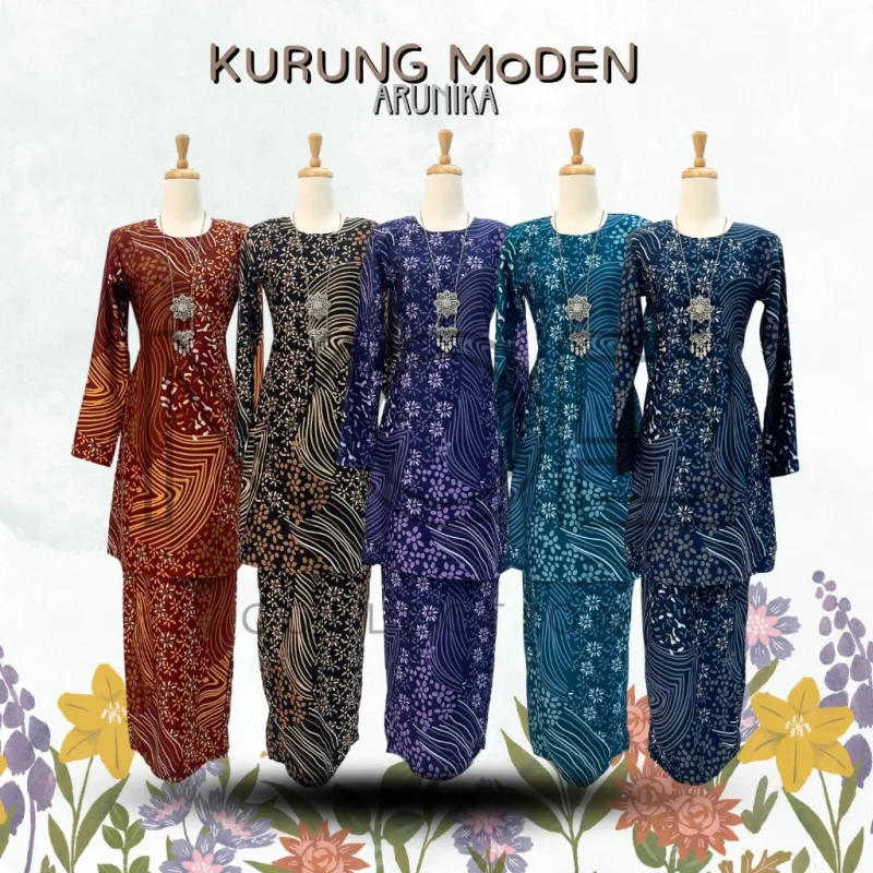 Kurung Batik Arunika IN 5 Colour I Baju Batik I Batik Malaysia by MOff2U