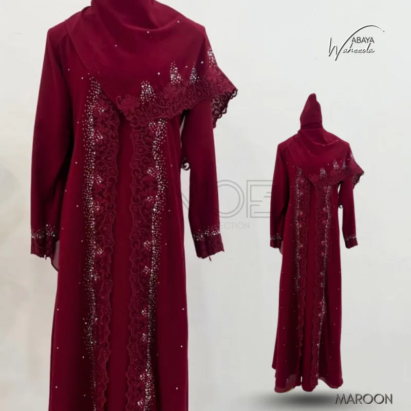 NEW EDITION ABAYA WAHEEDA WITH SHAWL PLUSSIZE | IN 13 COLOUR thumbnail 2