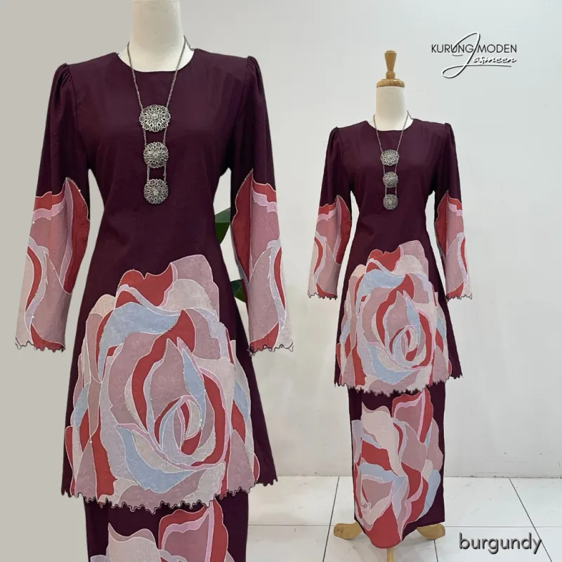 NEW COLLECTION | KURUNG MODEN JASMEEN | CORAK FLORAL IN 4 COLOUR thumbnail 2