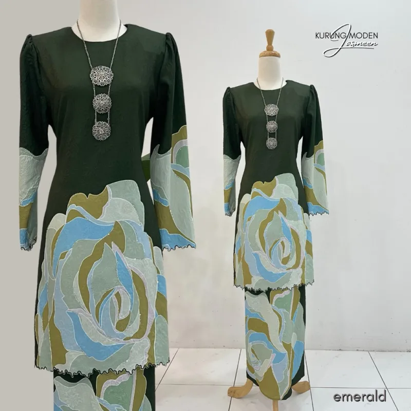 NEW COLLECTION | KURUNG MODEN JASMEEN | CORAK FLORAL IN 4 COLOUR thumbnail 3